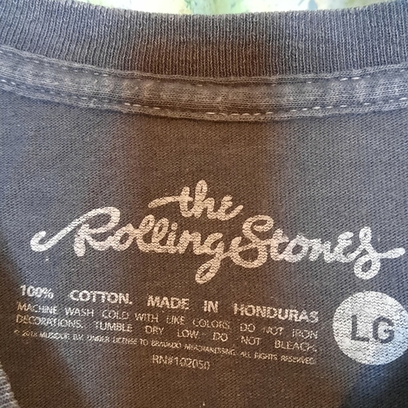 THE Rolling stones cut off t-shirt gray sz large - Picture 3 of 4